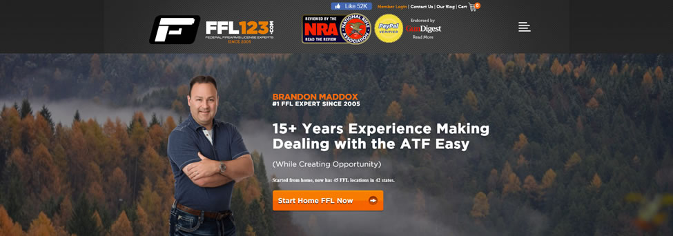 landing page of FFL123