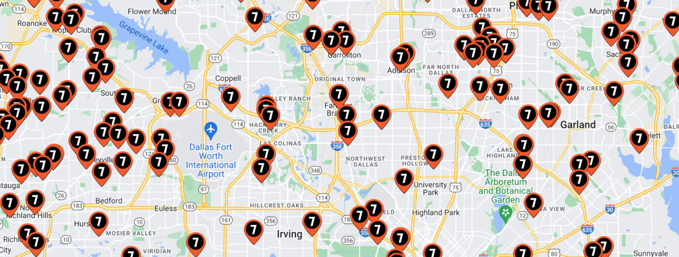 map of gun manufacturers in TX